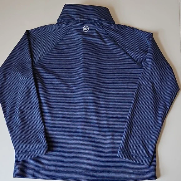 Vineyard Vines Sankaty Blue Striped Quarter-Zip SZ S Boys - Picture 2 of 8